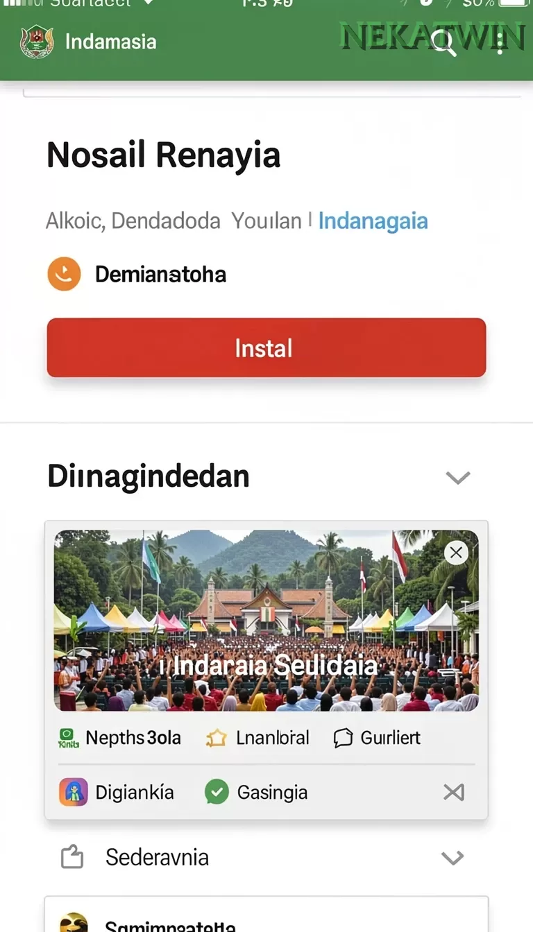 Cuplikan layar JP689 — halaman utama